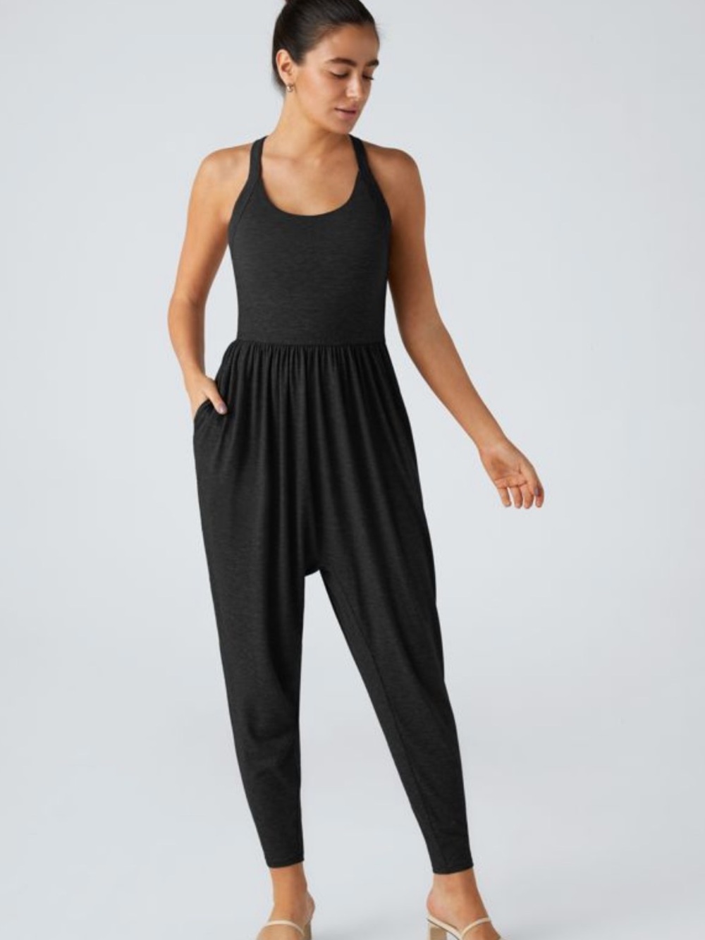 HALARA Open Back Harem Jumpsuit
